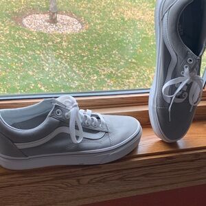 Vans Gray and White Athletic Shoes
